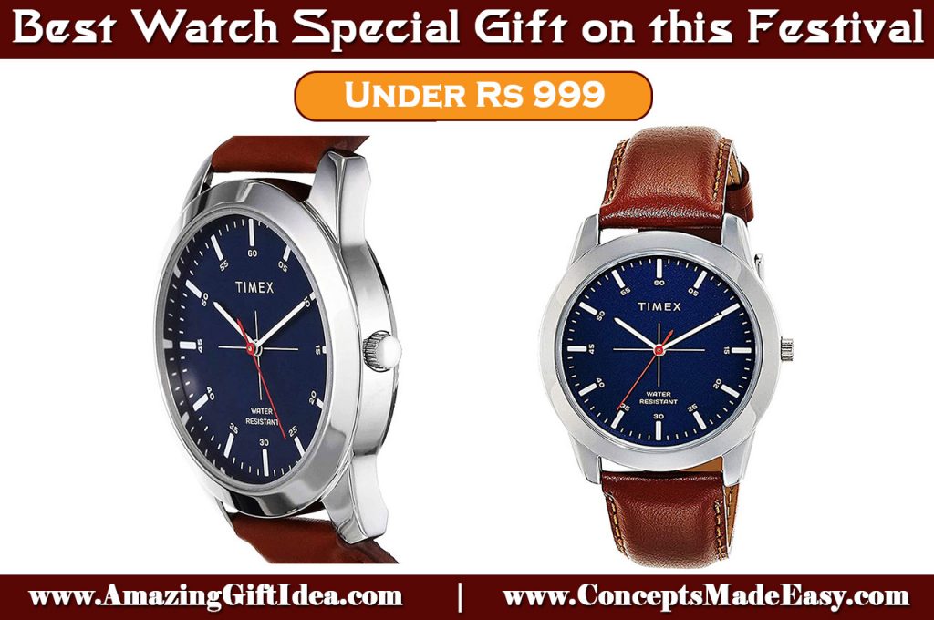 Best Watch Special Gift Under Rs 999 - Timex Analog Blue Men's Watch for your family and friends on this festival occasion from AmazingGiftIdea.com