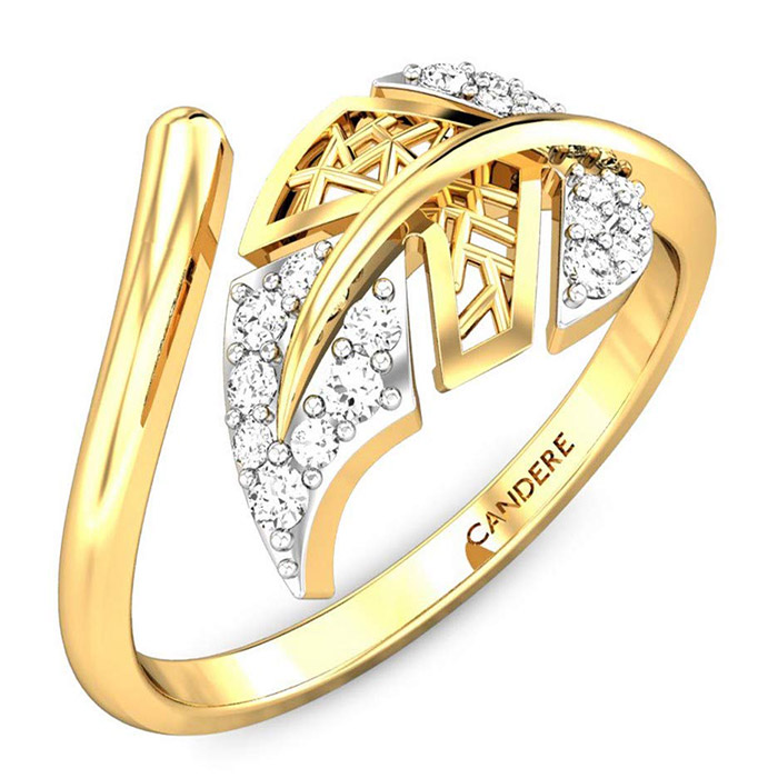 Gold Ring Special Gift - Candere by Kalyan Jewellers Ring for your family and friends on this festival occasion from AmazingGiftIdea.com