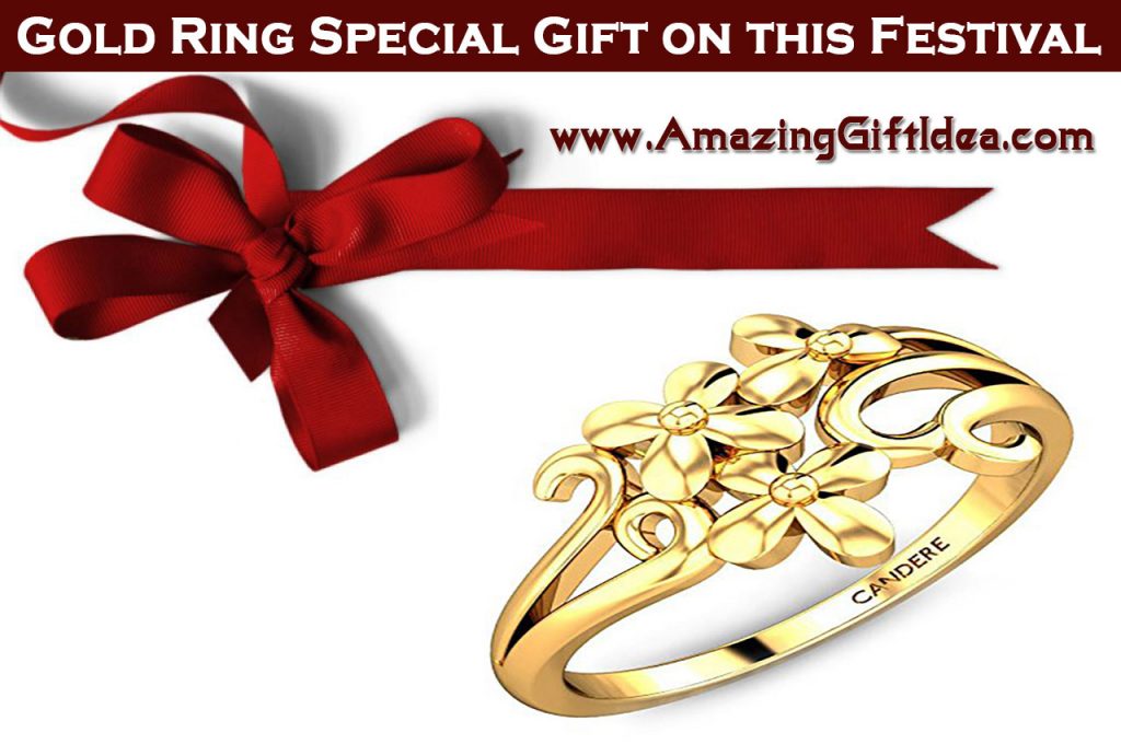 Gold Ring Special Gift – Candere By Kalyan Jewellers 22k Yellow Gold Larrissa Ring for your family and friends on this festival occasion from AmazingGiftIdea.com